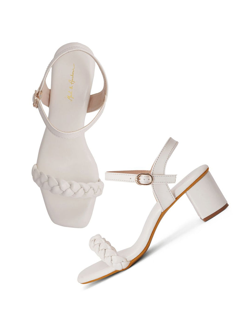 Mast & Harbour Women Open Toe Block Heeled Sandals