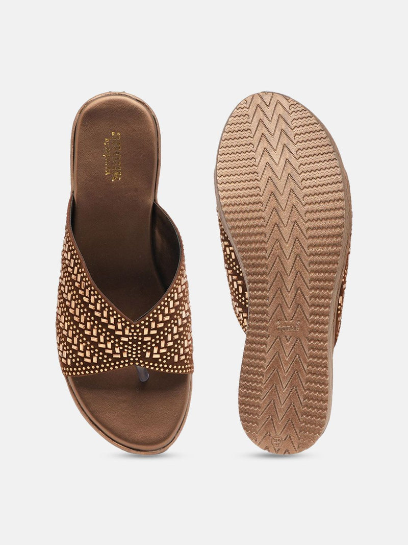 Anouk Women Embellished Party Flatform Sandals