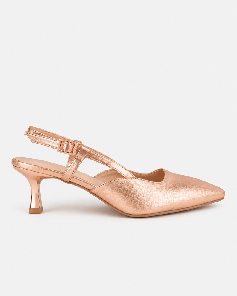 SheTop RoseGold Party Heels