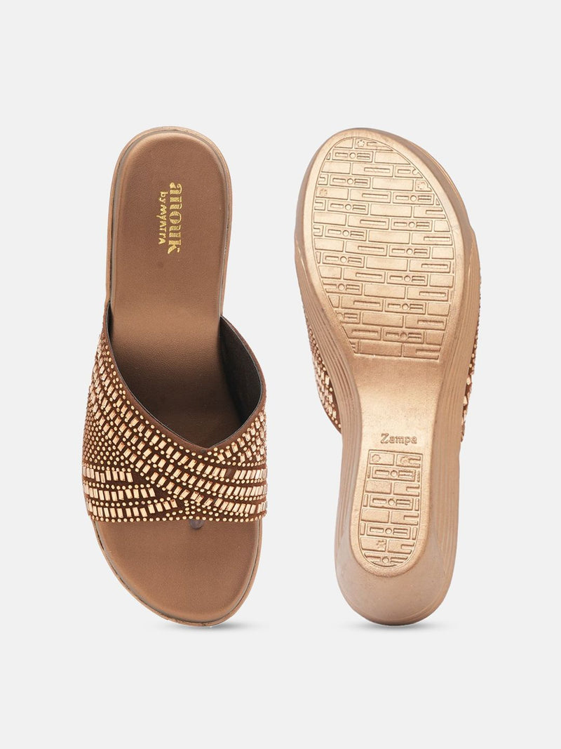 Anouk Women Embellished Flatform Heel Sandals
