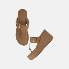 Mast & Harbour Party Wedge Sandals with Buckles