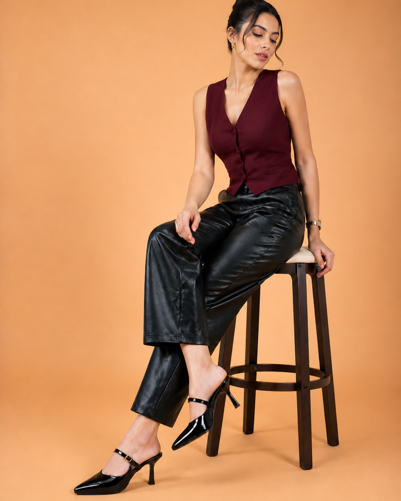 SheTop Black Women Party Stiletto Sandals With Buckles