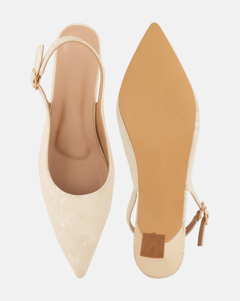 SheTop Cream Party Heels