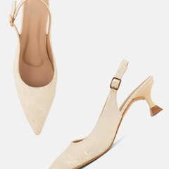 SheTop Cream Party Heels