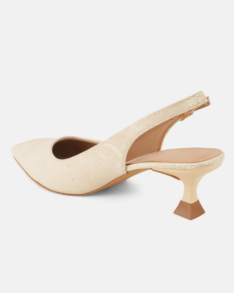 SheTop Cream Party Heels