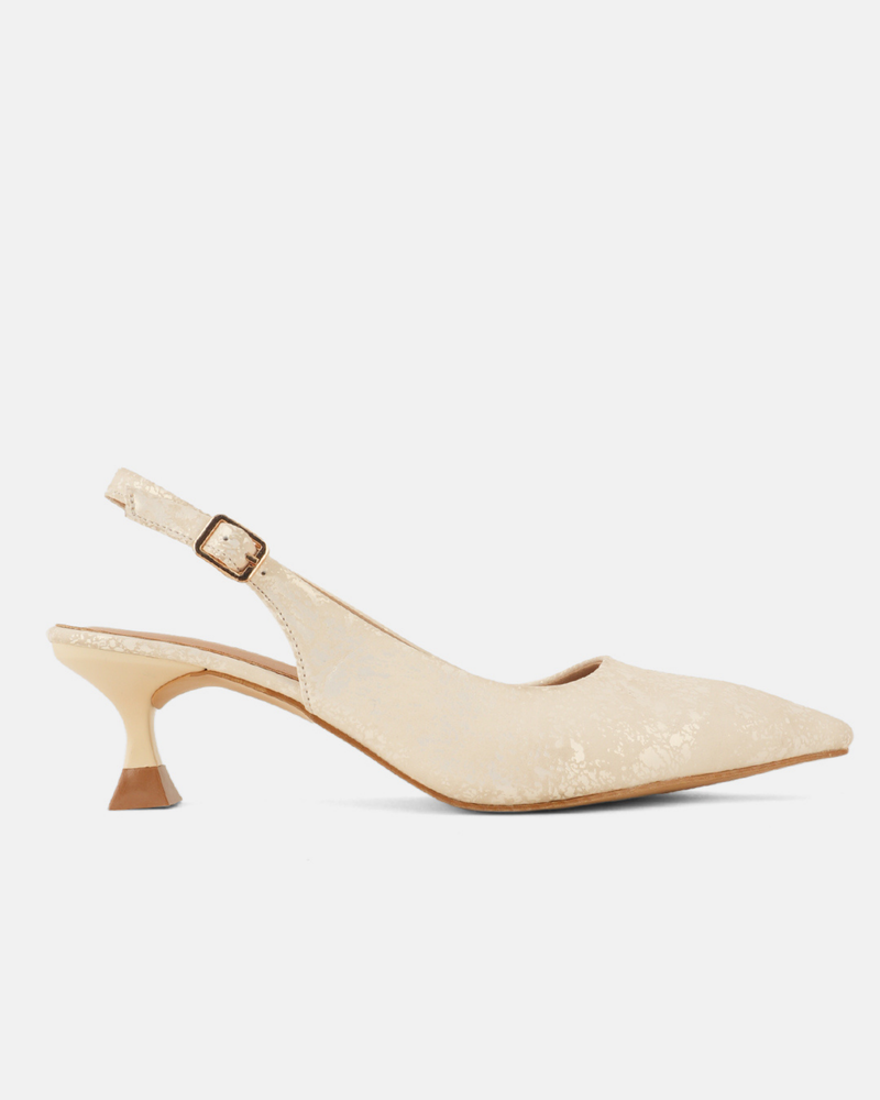 SheTop Cream Party Heels