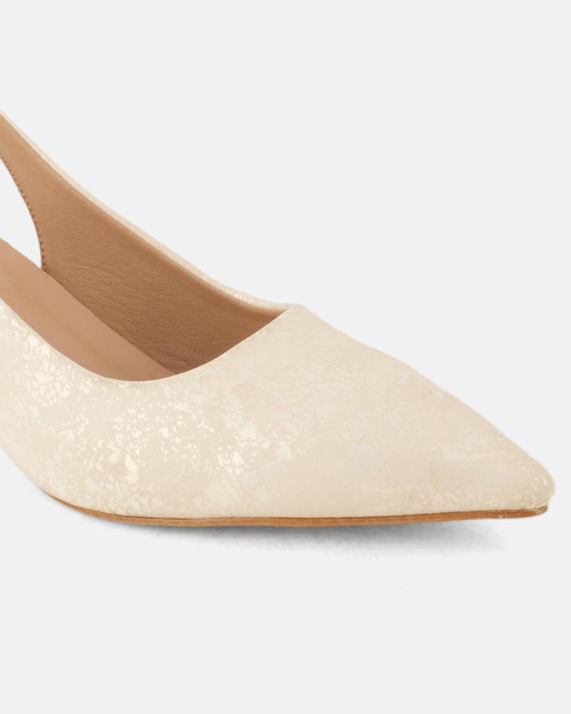 SheTop Cream Party Heels
