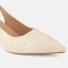 SheTop Cream Party Heels