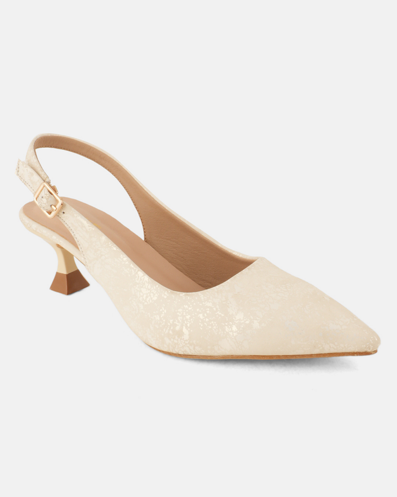 SheTop Cream Party Heels