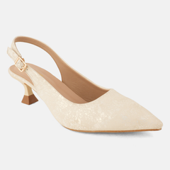 SheTop Cream Party Heels