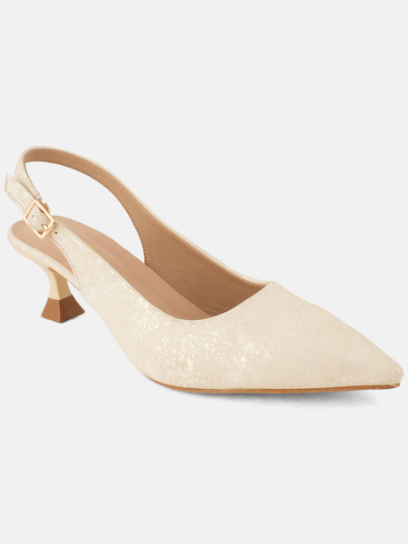 SheTop Cream Party Heels