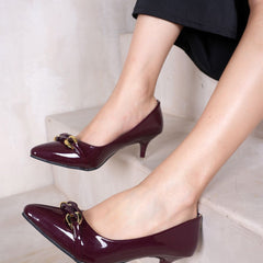 Mast & Harbour Women Pointed Toe Kitten Heel Pumps