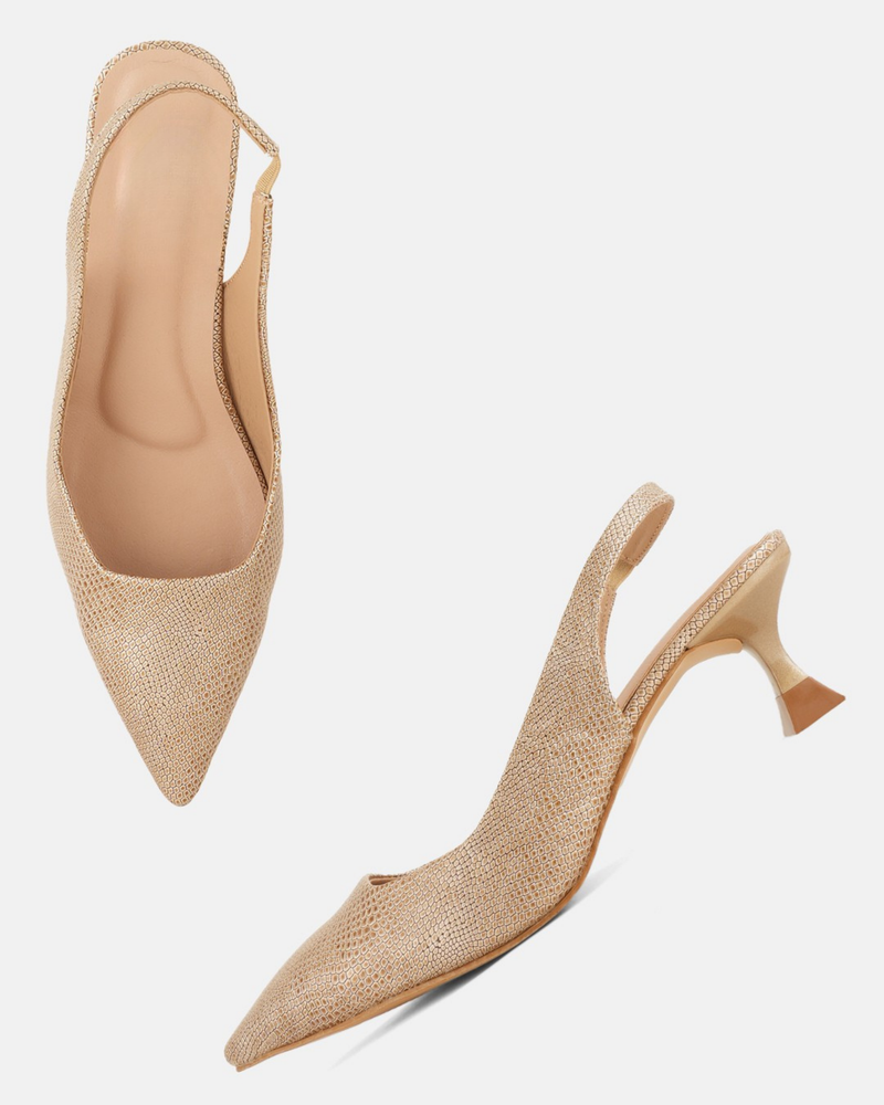 SheTop Gold Party Heels