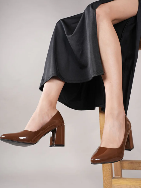 SheTop Women Pointed Toe Block Heels Pumps