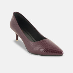 Mast & Harbour Women Textured Slim Heeled Pumps