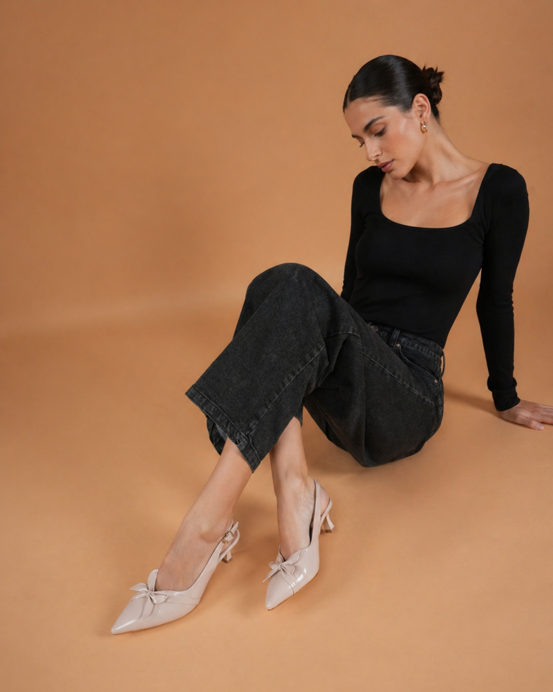 SheTop Beige Party Heels