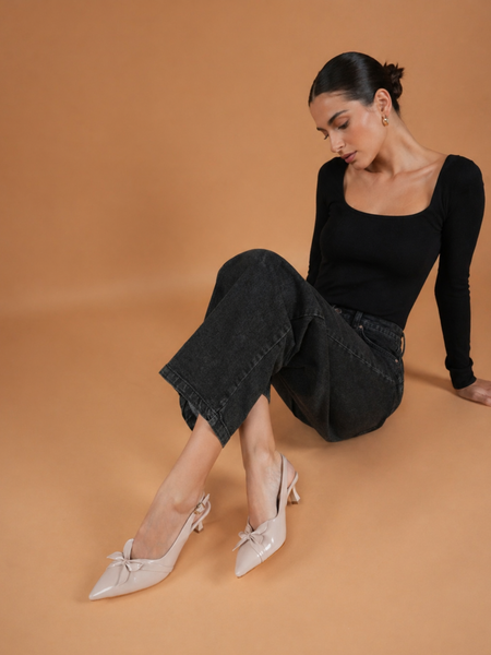 SheTop Beige Party Heels