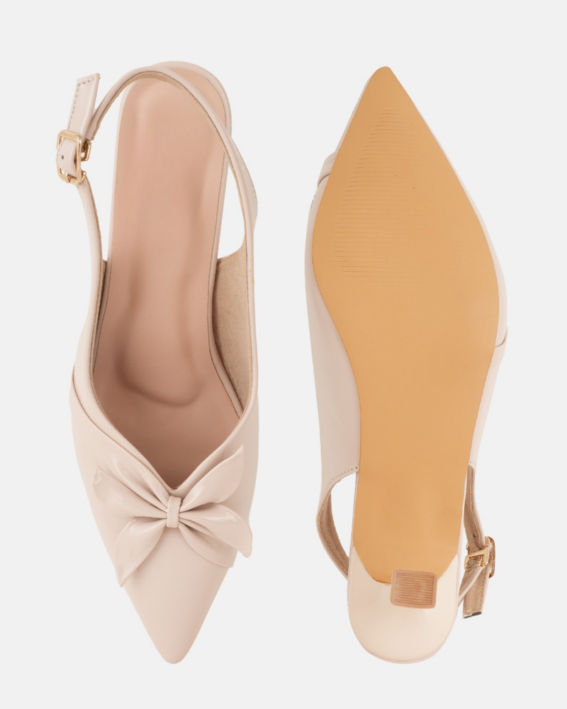 SheTop Beige Party Heels