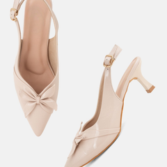 SheTop Beige Party Heels