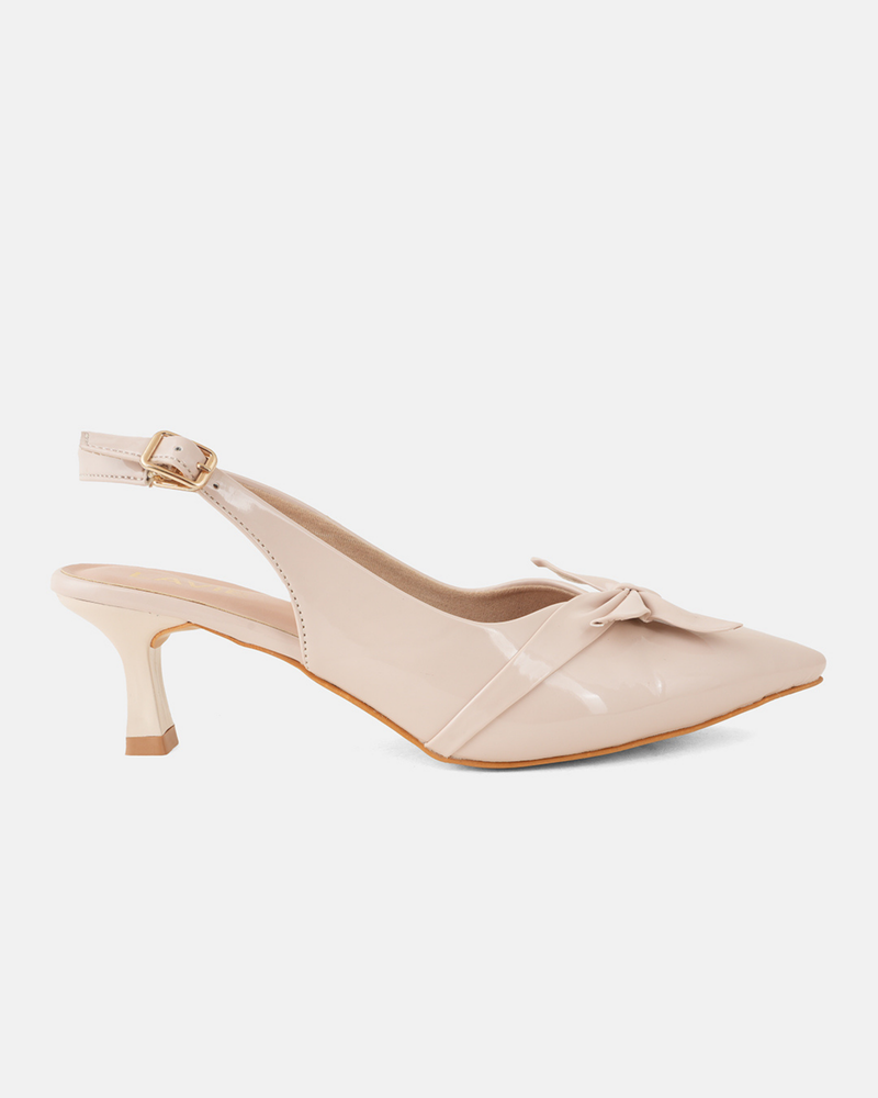 SheTop Beige Party Heels