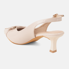 SheTop Beige Party Heels
