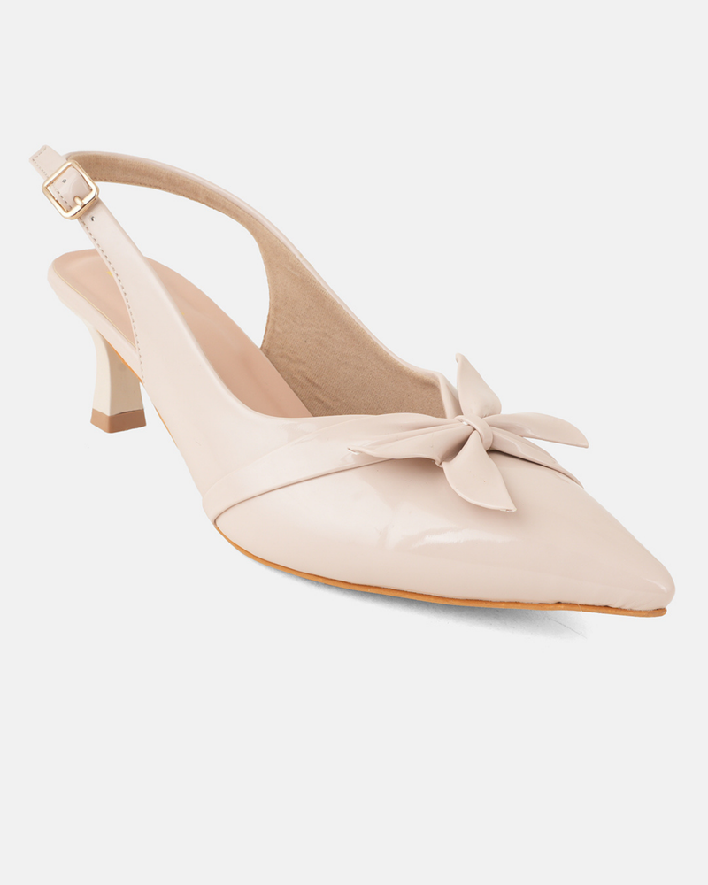 SheTop Beige Party Heels