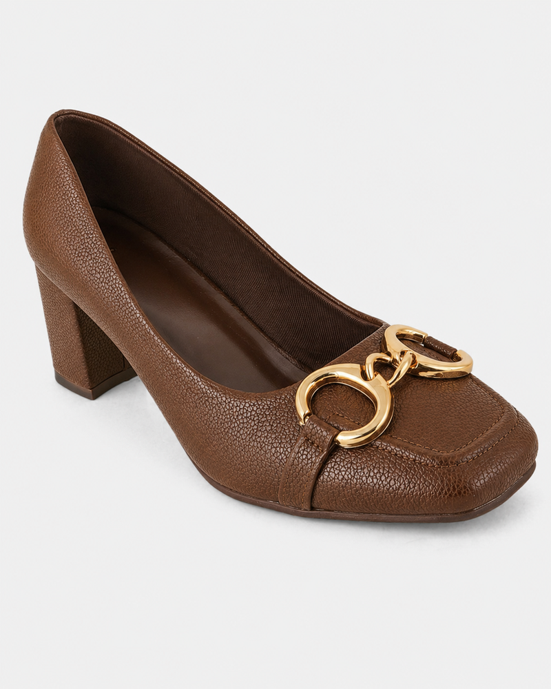 SheTop Brown Party Heels