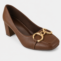 SheTop Brown Party Heels