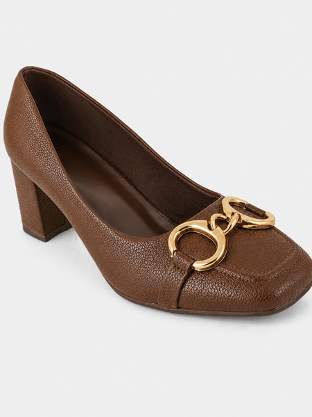 SheTop Brown Party Heels