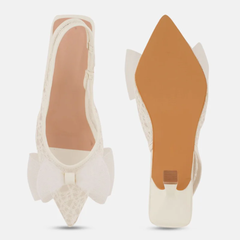 Shetop Women Kitten Heels Sandals with Bows