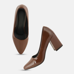SheTop Women Pointed Toe Block Heels Pumps
