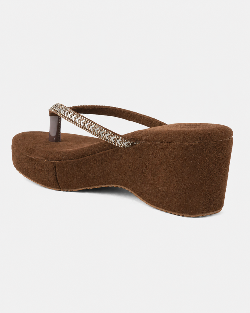 SheTop Brown Party Heels