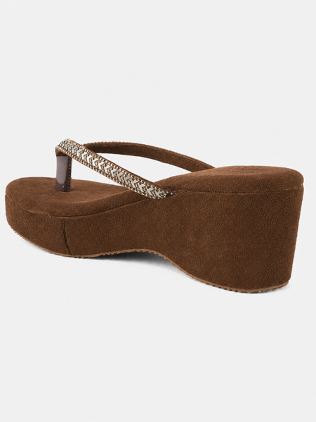 SheTop Brown Party Heels