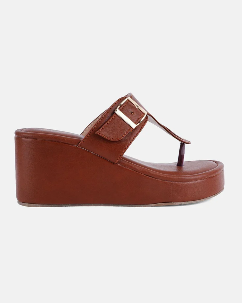 Mast & Harbour Wedge Sandals with Buckles