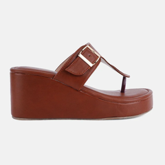 Mast & Harbour Wedge Sandals with Buckles