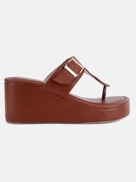 Mast & Harbour Wedge Sandals with Buckles