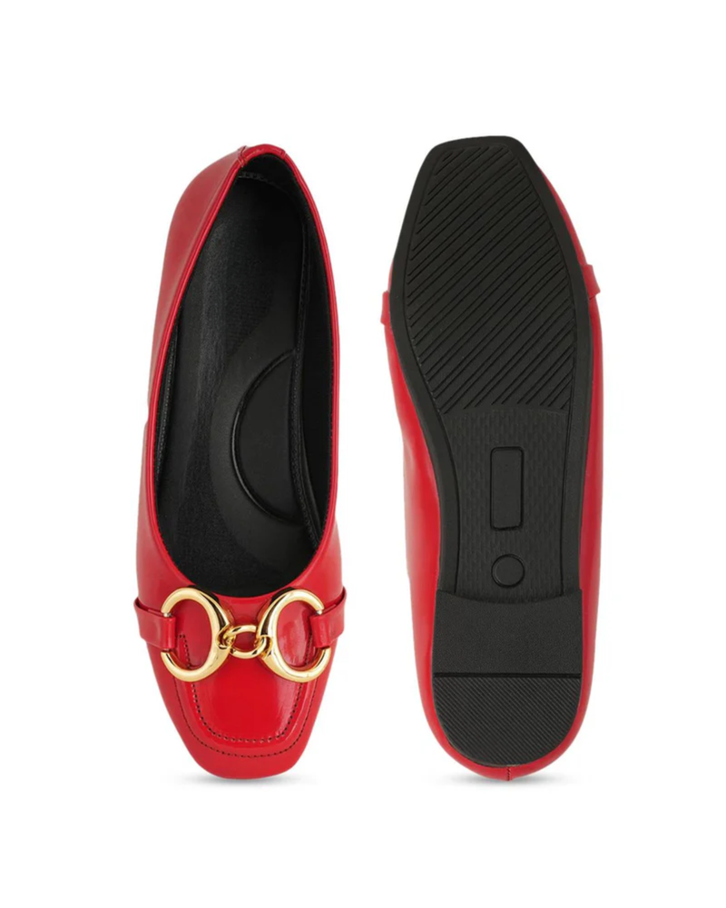 Shetop Women Synthetic Mojaris with Buckles Flats
