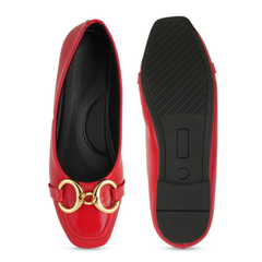 Shetop Women Synthetic Mojaris with Buckles Flats