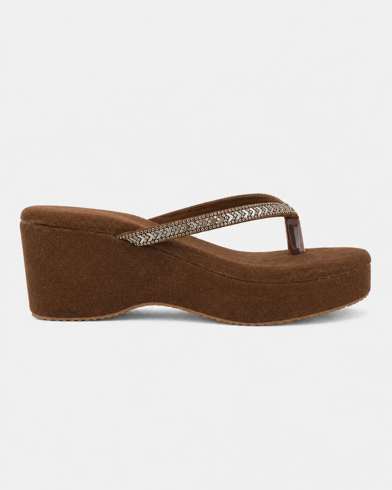 SheTop Brown Party Heels