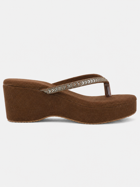 SheTop Brown Party Heels