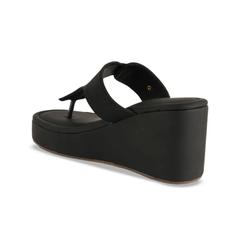 Mast & Harbour Women Party Wedge Sandals with Buckles