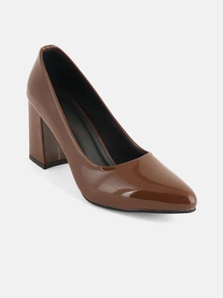 SheTop Women Pointed Toe Block Heels Pumps