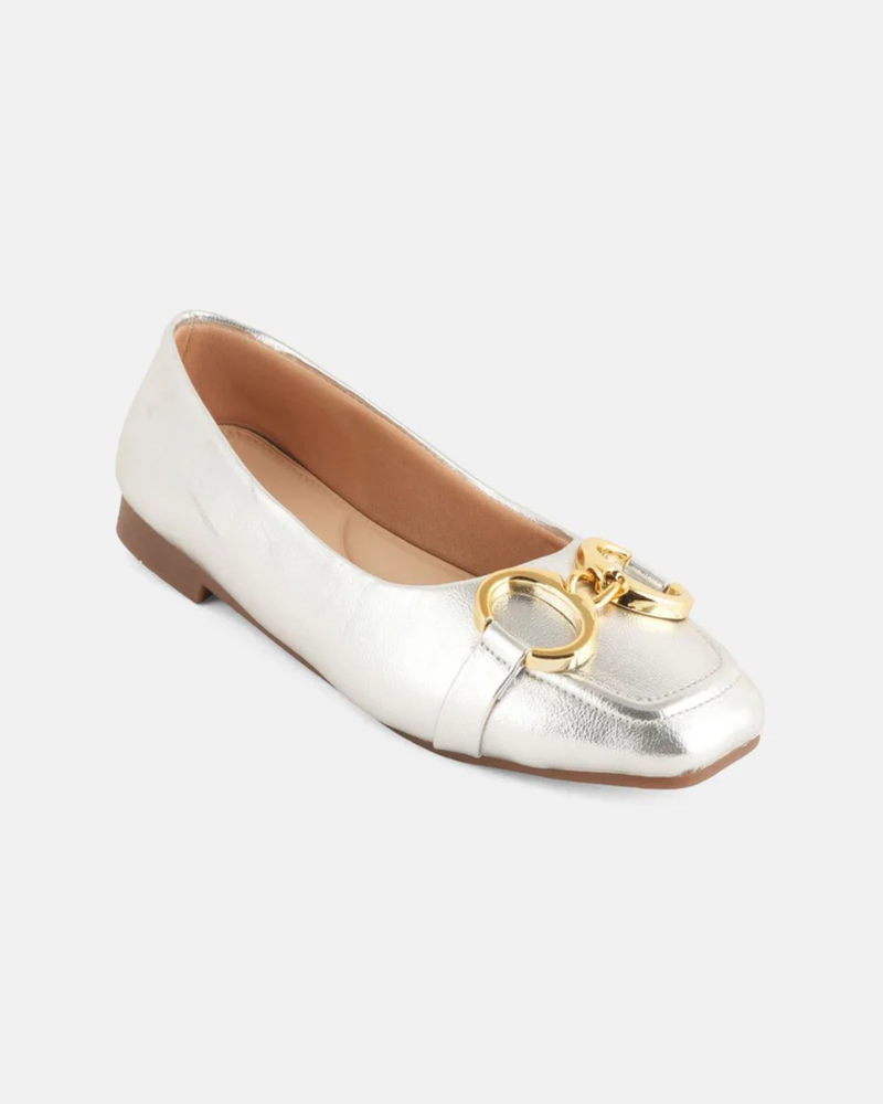Shetop Women Party Square Toe Ballerinas with Buckles