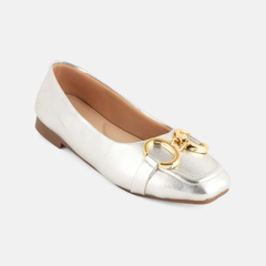 Shetop Women Party Square Toe Ballerinas with Buckles