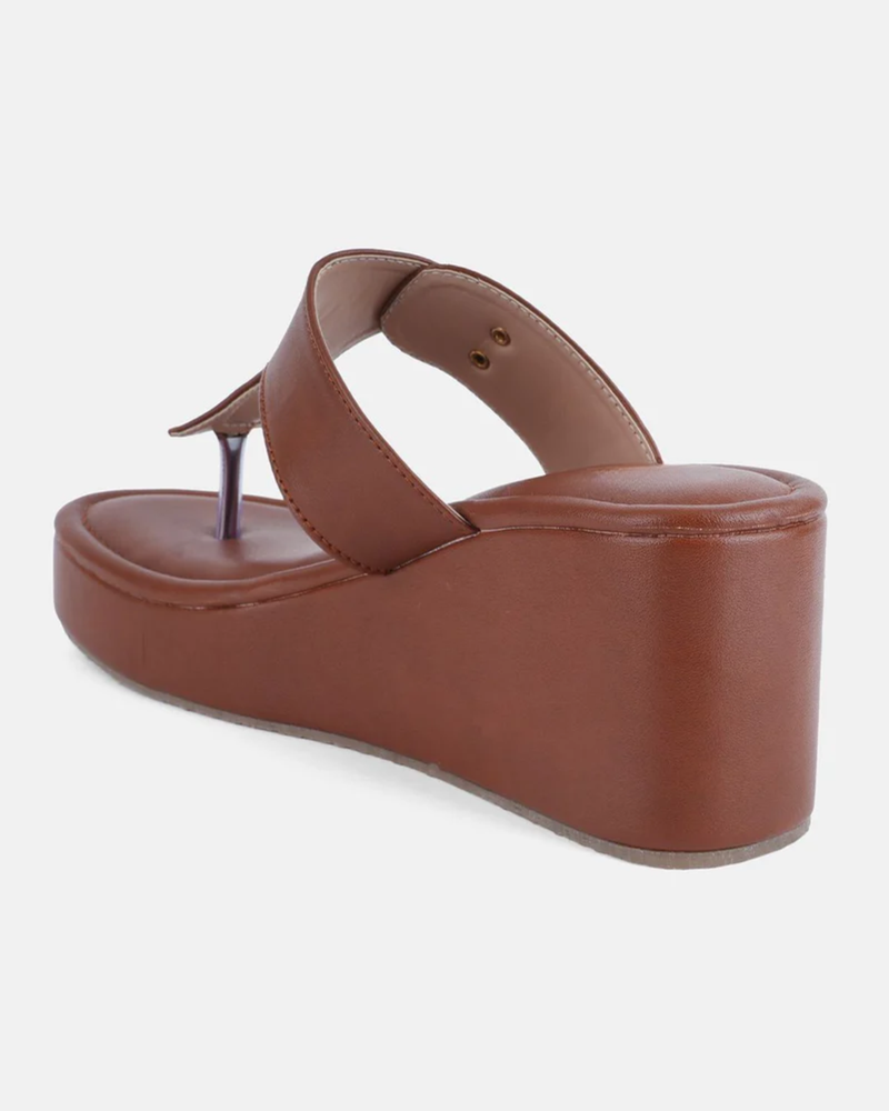 Mast & Harbour Wedge Sandals with Buckles