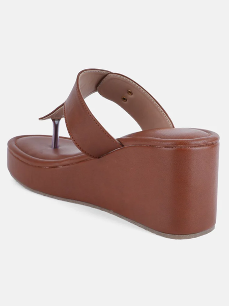 Mast & Harbour Wedge Sandals with Buckles