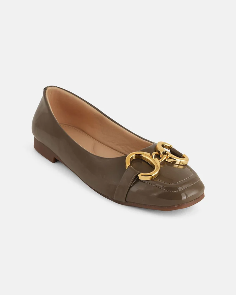 Shetop Women Party Slip -on Square Toe Mojaris with Buckles Flats