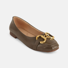 Shetop Women Party Slip -on Square Toe Mojaris with Buckles Flats