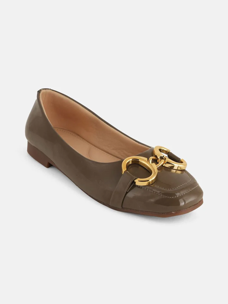 Shetop Women Party Slip -on Square Toe Mojaris with Buckles Flats