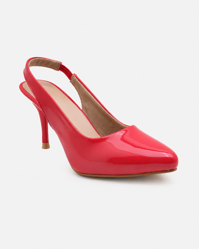 Shetop Women Kitten Slingback Heel Pumps